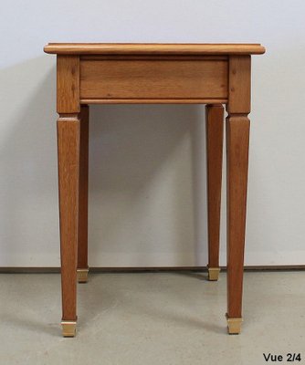 Solid Oak Blonde Side Table 1950s, Small Solid Oak Side Tables
