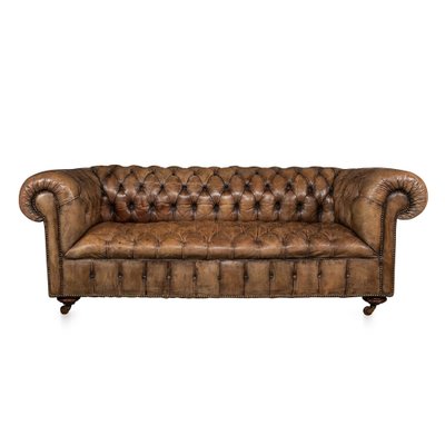 Braunes Ledersofa Aus 20 Jh Mit Geschlossenen Sitzen 1960er Bei Pamono Kaufen