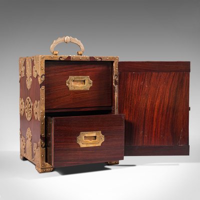 Red Leather Chinese Trunk From Shanghai - Early 20thC Red Leather Chinese Trunk From Shanghai - Early 20thC