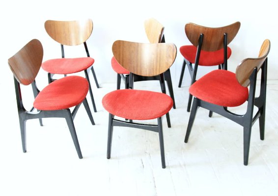 Mid Century Drop Leaf Table with Butterfly Dining Chairs by E
