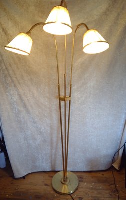 Large Swedish Brass 3 Light Floor Lamp, Large Floor Lamps Uk