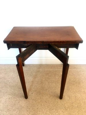 Antique George III Inlaid Mahogany Tea Table for sale at Pamono