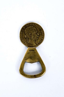 Brass Coin Bottle Opener by Carl Auböck for Werkstätte Carl Auböck