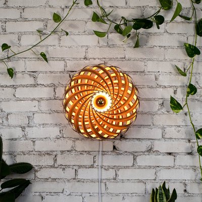 Veneria Cherry Wood Wall Light for sale at Pamono