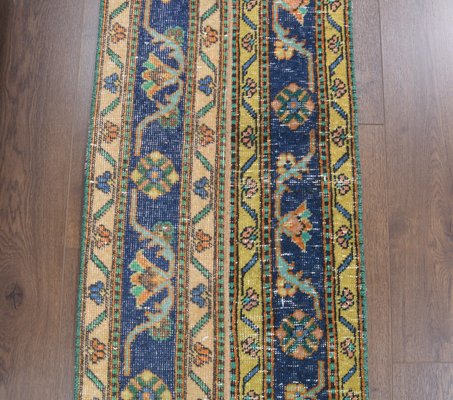 Blue Handmade Wool Rug For At Pamono, Yellow Blue Rug