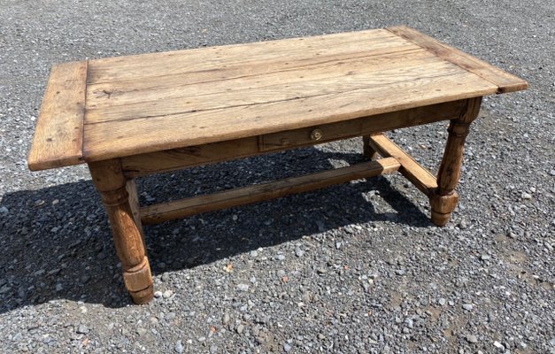 Bleached Oak Farmhouse Coffee Table For At Pamono - Farm House Coffee Table