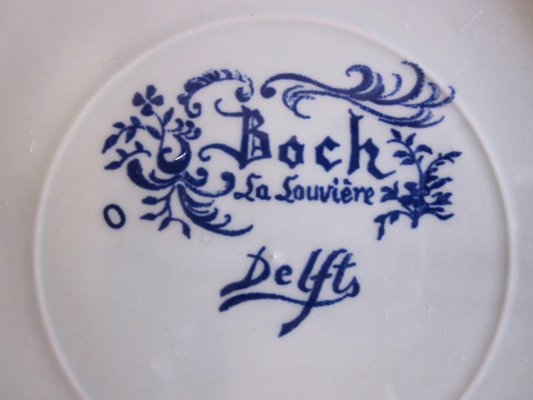 noorden rijst boerderij Vintage Decorative La Louviere Boch Delft Blue Plate from Villeroy & Boch  for sale at Pamono
