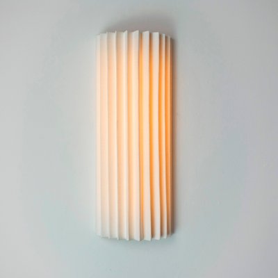Pleated Wall Light with Linen Shade for sale at Pamono