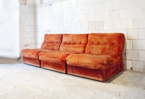 Red online suede sofa