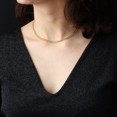 18 Karat Yellow Gold Choker Necklace 