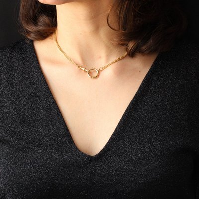 18 Karat Yellow Gold Choker Necklace 