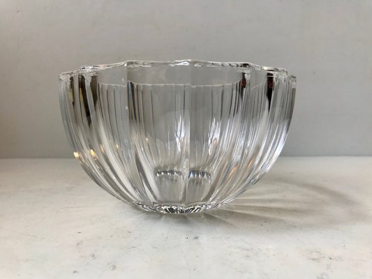 Vintage Fluted Crystal Bowl from Kosta Boda for sale at Pamono