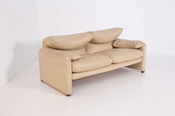 Italian Sofa In Leather By Vico, Leather Italian Sofa