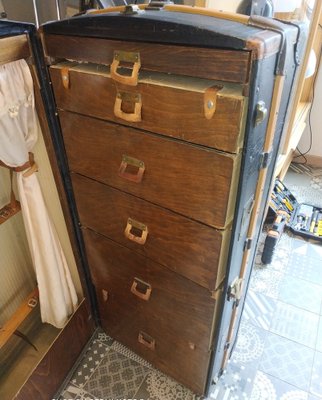 Steamer Wardrobe Trunk, 1920s for sale at Pamono