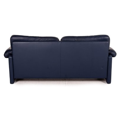 Leather Ds 70 Two Seater Couch In Dark, Dark Blue Leather Sofa Set