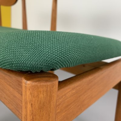 Teak Dining Chairs with Pine Green Upholstery from Casala Germany Set of 2 bei Pamono kaufen