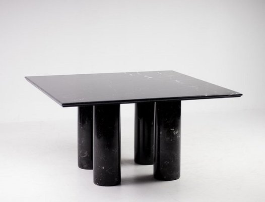 Il Colonnato Coffee Table In Black, Bellini Round Nesting Coffee Table White Marble