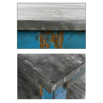 Zinc Wood Coffee Table For Sale At Pamono