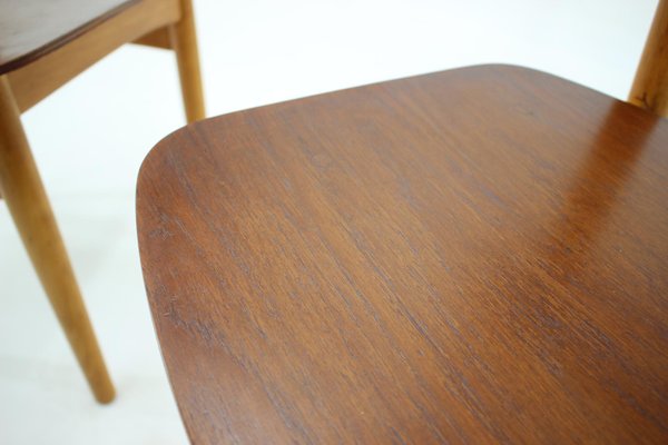 Oak and Teak Model 122 Dining Chairs by Børge Mogensen for Søborg