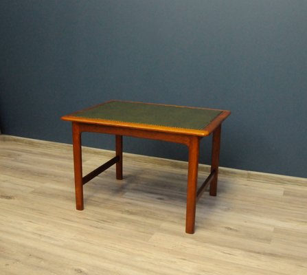 Teak Coffee Table With Leather Top For, Leather Top Tables