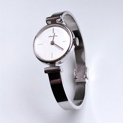 silver bangle watch