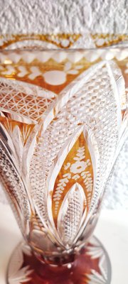 Bohemian Crystal Vase, Czech Republic, 1980s for sale at Pamono