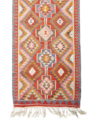 Large Colourful Runner Rugs Abstract Striped Pastel Kilim Style Hallway Mats New 