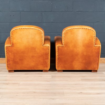 20th Century French Art Deco Style Leather Club Chairs Set Of 2 For Sale At Pamono 20th Century French Art Deco Style Leather Club Chairs Set Of 2 For Sale At Pamono