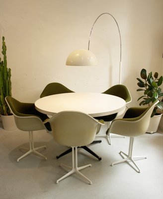 Dining Table Set By Ray And Charles Eames For Vitra 1970s Of 6 At Pamono Dining Table Set By Ray And Charles, Eames Dining Table And Chairs