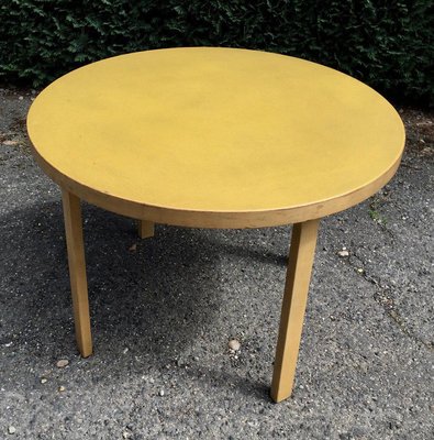 90a Dining Table By Alvar Aalto For, Yellow Round Table