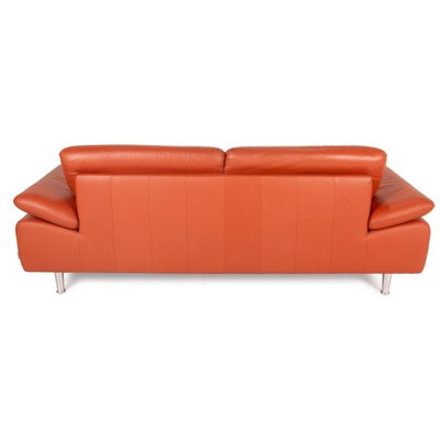 Loop Orange Leather Sofa By Willi Schillig For At Pamono Loop Orange Leather Sofa By Willi, Burnt Orange Leather Sofa And Loveseat