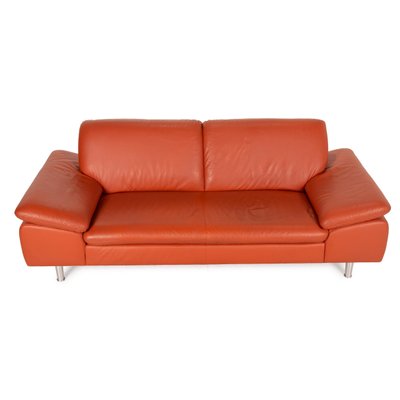 Loop Orange Leather Sofa By Willi, Burnt Orange Leather Sofa And Loveseat