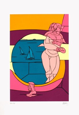 Dieu de l'Olympe, JO Barcelona by Valerio Adami for sale at Pamono