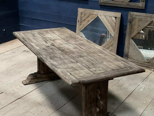 French Rustic Farmhouse Or Refectory, Rustic Farmhouse Dining Table With Bench