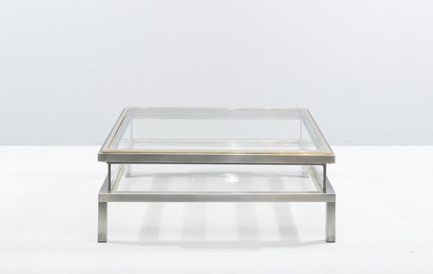 Sliding glass on sale coffee table