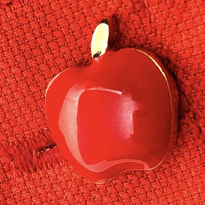 sterling silver apple cufflinks