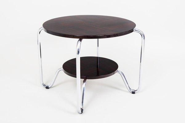 Bauhaus Side Table In Chrome And Macassar From Kovona 1950s For Sale At Pamono