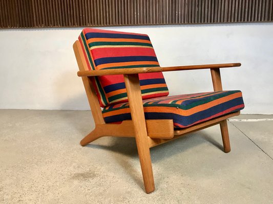 Danish GE-290 Plank Easy Chair in Oak by Hans J. Wegner for