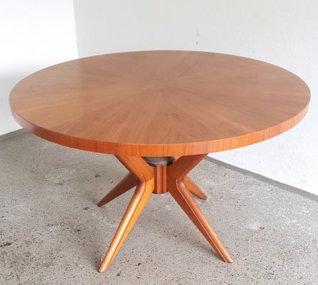 Cross Leg Wooden Coffee Table 1950s, Wooden X Leg Coffee Table