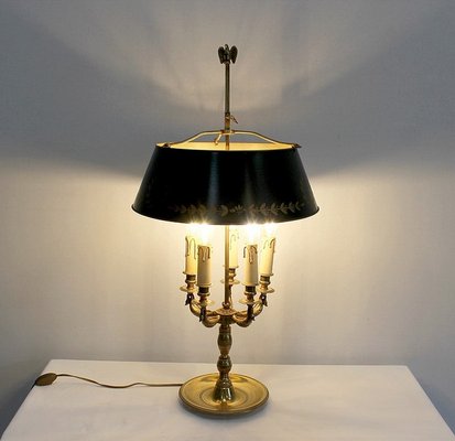 Large Empire Style Bouillotte Lamp In, Two Arm Bouillotte Table Lamp