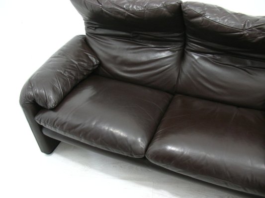 Italian Leather Maralunga Sofa By Vico, Are Italian Leather Sofas Good