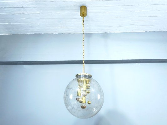 Glass Ball Gold Plated Brass Ceiling Lamp From Doria Germany 1960s For At Pamono - Ball Ceiling Lights Gold