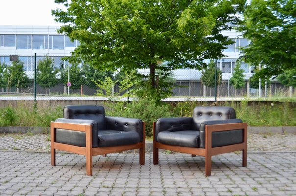 Leather Lounge Chairs from Asko Set of 2