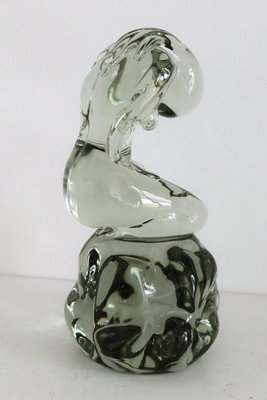 Murano Glass Sculpture of Bowed Woman by Pino Signoretto
