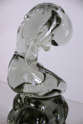 Murano Glass Sculpture of Bowed Woman by Pino Signoretto