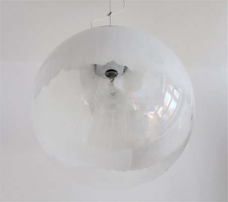 Italian Murano Glass Globe Chandelier, Glass Globe Mobile 8 Arm Chandelier 79cm Wide