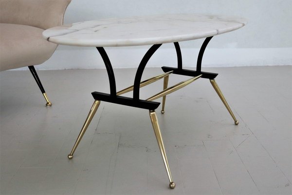 Marble table sale brass legs