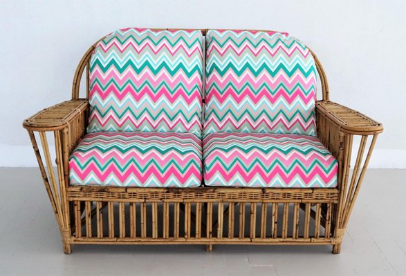 Vintage rattan couch sale