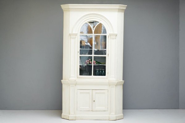 Vintage Rustic Pine Corner Cupboard for sale at Pamono
