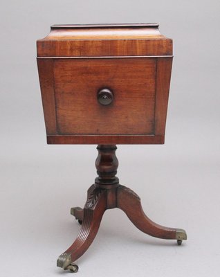 Early 19th Century Mahogany Teapoy Cabinet for sale at Pamono